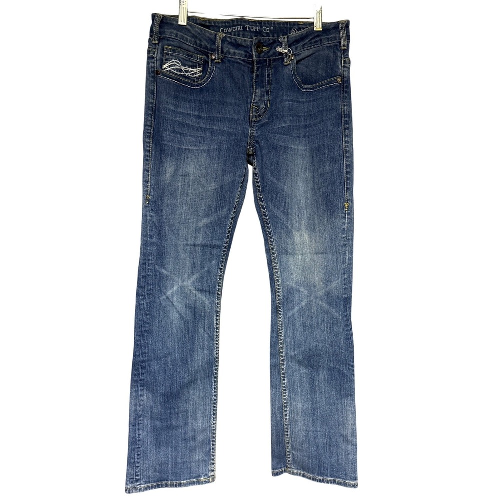 Cowgirl Tuff Co Jeans Womens‎ Dont Fence Me In Barbed Wire Western Rodeo 31X33